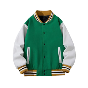 Chaqueta de béisbol de la Universidad Varsity de talla grande de estilo único de moda Chaquetas de hombre Parche en blanco y chaqueta de collage bordada en 3D - Product Image 2