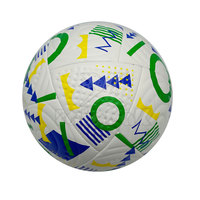 Ballon de football d'entraînement personnalisé avec logo professionnel, taille 5, haute qualité, résistant à l'eau, léger, écologique, motif gaufré