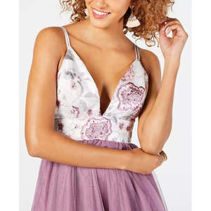 เดรสชีฟองสีม่วงทรงฟิตแอนด์แฟลร์ รุ่น Dear Moon ODM สำหรับเด็กโต ตกแต่งระบายปักลายเพชร ระบายอากาศได้ดี ไซส์ 7 เหมาะสำหรับงานต่างๆ และใส่ได้ทุกวัน - Product Image 3