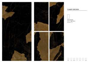 Carreaux en porcelaine émaillée à surface brillante de conception italienne CAMRY BROWN - Product Image 3