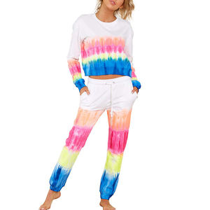 Chándal Tie Dye moderno y elegante para mujer, ropa deportiva cómoda para gimnasio, correr, entrenamiento físico, entrenamiento y moda informal - Product Image 1