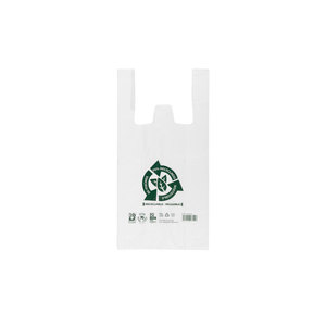30x40cm 50m 70% <b>Recycled</b> Plastic T-Shirt Handle <b>Bag</b> 20packs x 1kg B2B - Product Image 1
