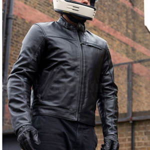 Chaqueta de carreras de cuero con cuello levantado para hombre, venta al por mayor, 2025, chaqueta de invierno de moto elegante de piel de vaca de alta calidad - Product Image 6