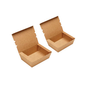 Hộp thức ăn nóng có thể tái chế cho các cửa hàng thức ăn nhanh Hộp đựng thức ăn Kraft nâu có thể tái chế bền cho nhà hàng - Product Image 6