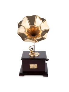 Gramófono Antiguo Dorado, Pieza Decorativa de 12 Pulgadas, Decoración Dorada para el Hogar, Estilo Moderno, Decoración Rústica - Product Image 4