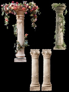 <span class=keywords><strong>Colonna</strong></span> in Pietra Naturale Beige di Alta Qualità, Stile Romano Moderno, Intagliata a Mano per Hotel e Ville - Product Image 1