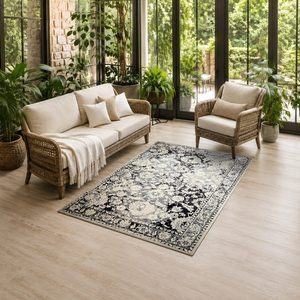Tapis RUGS DEPOT LXDP-0307, vente en gros, gris argenté, style bohème tribal, imprimé numérique, lavable en machine, tapis en chenille antidérapant - Product Image 6