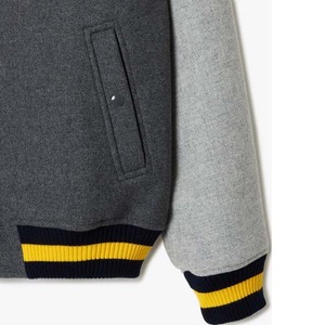 Chaqueta Universitaria Personalizada OEM, Chaqueta Universitaria Deportiva de Béisbol para Hombre, Logotipos Bordados, Chaquetas Transpirables - Product Image 5