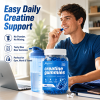 Gummies de créatine OEM pour femmes 5000mg Créatine monohydrate Gummies de récupération musculaire pour la remise en forme