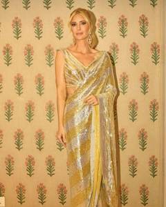 High Quality Hot Selling Heavy Indian Pakistan Clothing Georgette Designer Festival Special Saree with Blouse - Product Image 3