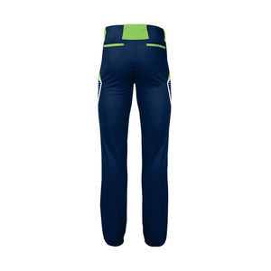 Pantalon de baseball respirant sur mesure OEM, longueur intégrale, avec passepoil, double genouillère, taille élastique, antibactérien, séchage rapide - Product Image 2