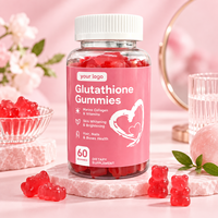 Gummies au glutathion avec collagène marin et vitamines pour la beauté de la peau, les cheveux, les ongles et le soutien osseux, 60 unités, marque privée OEM ODM
