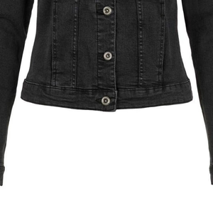 ชุดมอเตอร์ไซด์สีดำสำหรับผู้หญิง, แจ็คเก็ตหนัง PU ลำลองบางเฉียบมีกระดุมมีกระเป๋ากันน้ำกันลมเป็นมิตรกับสิ่งแวดล้อมฤดูหนาว - Product Image 5