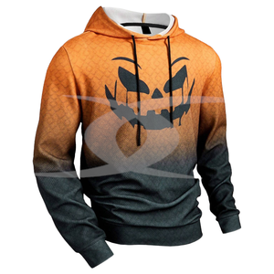 Sudadera con capucha de gran tamaño para hombre de algodón 100%, ropa de calle, sublimación informal, sudadera térmica personalizada para Halloween para uso en invierno - Product Image 2