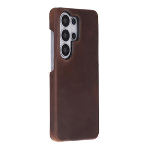 Funda para Teléfono S26 de Cuero Genuino, Diseño Ejecutivo, Protección 360°, Resistente a Golpes y Agua, Color Marrón Antic - Product Image 3