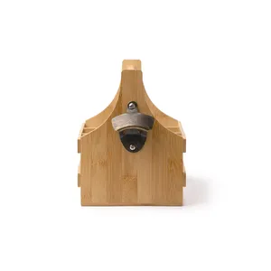 Porte-bouteilles en bambou personnalisé Koril, gadget unique - Product Image 3