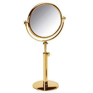 Creative Handcrafted Brass Metal Unique <b>Round</b> Shape <b>Gold</b> Antique Finish Table Top <b>Mirror</b> Room Vanity Makeup - Product Image 5