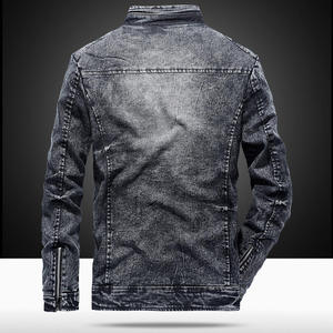 Veste en jean denim OEM pour hommes Vêtements d'extérieur décontractés Veste d'automne Manteau boutonné en jean Veste en jean oversize pour hommes - Product Image 2