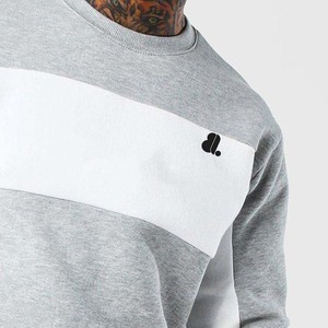 Conjunto de chándal de cuello redondo de bloque de color personalizado para hombre, ropa de calle de invierno transpirable, Sudadera con capucha, cierre de cordón 2 1 - Product Image 5