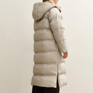 Abrigo Largo Acolchado para Mujer, Tejido Suave, Chaqueta Cálida de Invierno, Marca Privada - Product Image 5