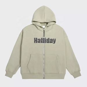 เสื้อฮู้ดมีซิปเต็มตัวสำหรับผู้ชายผ้าถักลายด้วยพลอยเทียมระยิบระยับออกแบบโลโก้ได้ตามต้องการ - Product Image 5