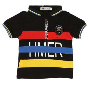 Camiseta Polo de Manga Corta para Niños - Negra - Product Image 1
