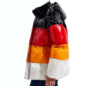 Chaqueta Acolchada Extra Grande de Alta Calidad 2026 con Logotipo Personalizado, Material Brillante, Estampada, para Hombre, Abrigos Acolchados Diseñados para la Temporada de Invierno - Product Image 3