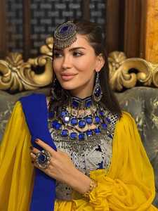 Robe Afghani Kuchi pour femmes élégante Robe de mariage respirante avec détails en dentelle Tissu de haute qualité Vêtements de fête de mariée - Product Image 3