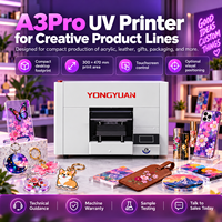 Imprimante UV de bureau A3 Pro I3200-U1HD CMYK Blanc Vernis pour l'impression de logos sur les tubes de rouge à lèvres et les emballages cosmétiques