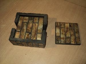 Posavasos ecológico moderno de madera, alfombrillas y almohadillas elegantes para protección de mesa - Product Image 6