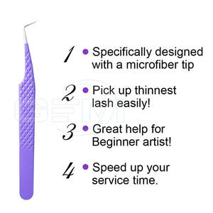 Pinzas para Pestañas de Acero Inoxidable Personalizadas OEM, Duraderas, Reutilizables, con Punta Suave, en Cantidad al por Mayor, Último Modelo - Product Image 3