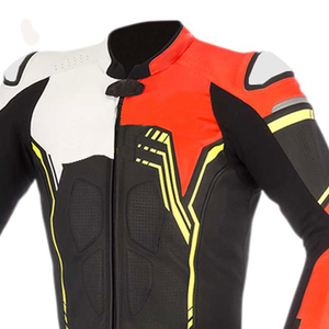 Veste de moto en cuir véritable OEM Service de marque privée Combinaison de moto en cuir durable à bas quantité minimale de commande Combinaisons de moto de qualité supérieure - Product Image 2