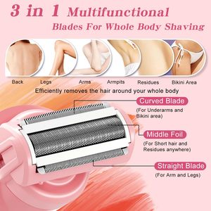 Depiladora Eléctrica 3 en 1 para Mujer con Pantalla LED, Resistente al Agua IPX7, Depiladora Íntima USB y Recortadora de Bikini para Uso Doméstico - Product Image 4