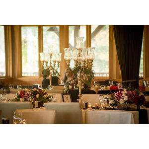 Bougeoir de décoration de maison de Noël de mariage de qualité supérieure en métal argenté noir fait main au design antique - Product Image 6