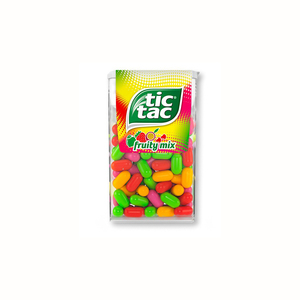 Venta al por mayor personalizada Super Compresa tableta afrutada caramelo Tiic Tac goma de mascar en bolsa embalaje sabor a naranja - Product Image 1