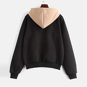 Sudadera con capucha para mujer, con Logo OEM, de manga larga, corte Regular, 100% de algodón, con forro polar, a la moda - Product Image 2