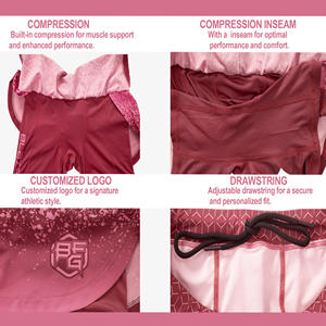 MMA Gym Short en toile taille haute pour femme Short d'entraînement confortable et respirant Logo personnalisable Couleur unie NO GI Jiu-Jitsu - Product Image 5