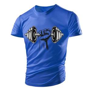 Camiseta de gimnasio para hombre de la mejor calidad, camiseta informal de verano con estampado 3D de músculos, algodón orgánico ecológico transpirable de secado rápido sólido - Product Image 5