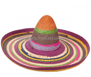 Conception légère Conception tissée colorée Chapeau de paille Festival mexicain Décoration de photo de chapeau de jonc de mer personnalisée. - Product Image 5