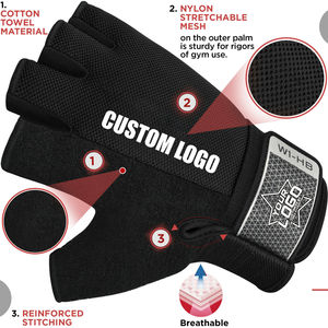 Gants d'entraînement respirants en néoprène pour hommes et femmes, design personnalisé, gants d'entraînement de gymnastique grande taille - Product Image 1