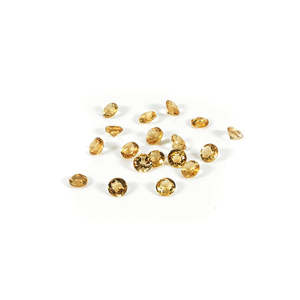 พลอยซิทรินธรรมชาติทรงกลมขนาด 7 มม. และ 8 มม. สีเหลือง - Product Image 2