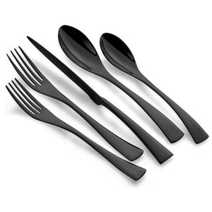Cubiertos de Metal con Acabado Negro de Calidad Superior Hechos a Mano, Juego de Cubiertos Hechos en India a Bajo Precio para Uso en la Cena en el Hogar - Product Image 5