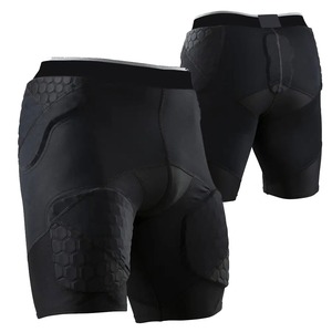 Shorts de compression rembourrés pour hommes, basketball, 5 coussinets intégrés, football, personnalisable, respirant, écologique, extensible, léger - Product Image 3