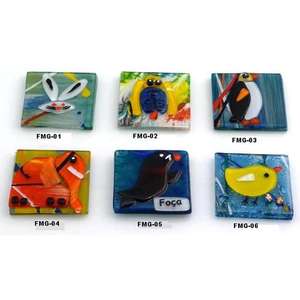 5X5 cm de vidrio Evil Eyes Imán de nevera Categoría de producto única y llamativa - Product Image 2