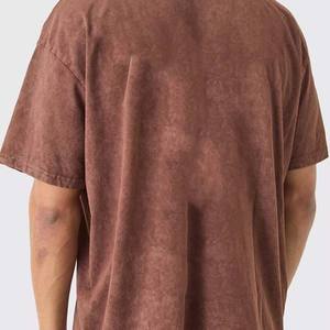 เสื้อยืดผ้าฝ้าย100% ขนาดใหญ่พิเศษสำหรับผู้ชายเสื้อยืดซักด้วยกรดไซส์ใหญ่พิเศษ - Product Image 6