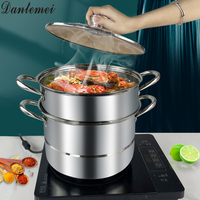 Nouveau Style Vente Chaude En Acier Inoxydable Marmite Ustensiles De Cuisine Ustensiles De Cuisine Vapeur Pot Avec Grille À Vapeur