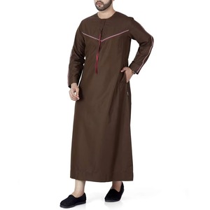 Vente chaude, Jubbah saoudienne pour hommes, personnalisable, couleur unie, islamique, vente directe d'usine, coton de haute qualité, respirant - Product Image 3