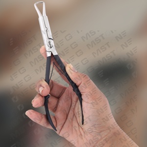Pince à micro-perles en acier inoxydable pour extensions capillaires, outil de retrait de microlink, durable et réutilisable, usage commercial - Product Image 4