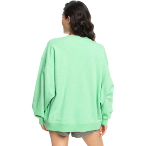 Color verde claro, ropa exterior con estilo, suave al tacto, algodón de doble cara, cuello redondo, hombros caídos, sudaderas - Product Image 4