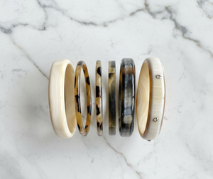 Brazalete de Cuerno de Búfalo Natural con Incrustaciones Pulidas, Ecológico, Hecho a Mano, Joyería de Boutique Premium, Estilo de Moda de Alta Gama - Product Image 4